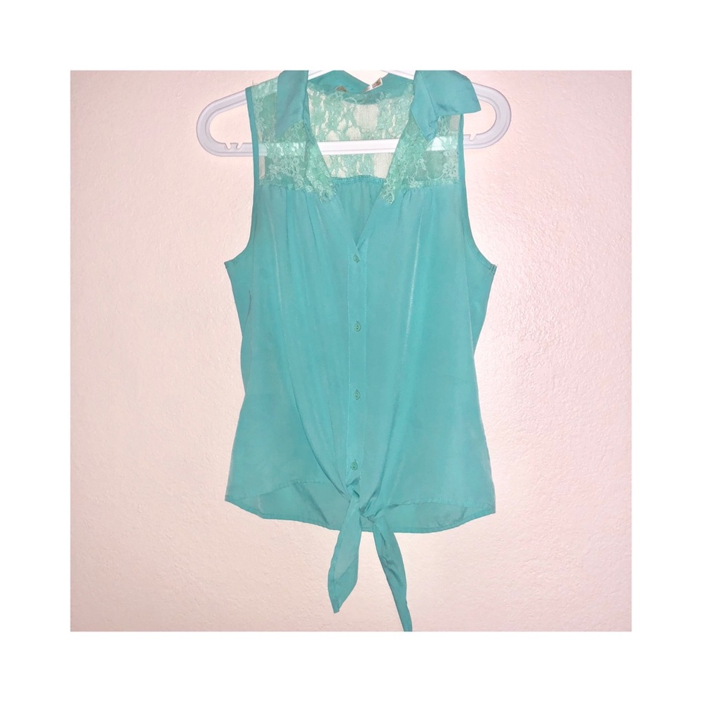 Mint Blouse with collar